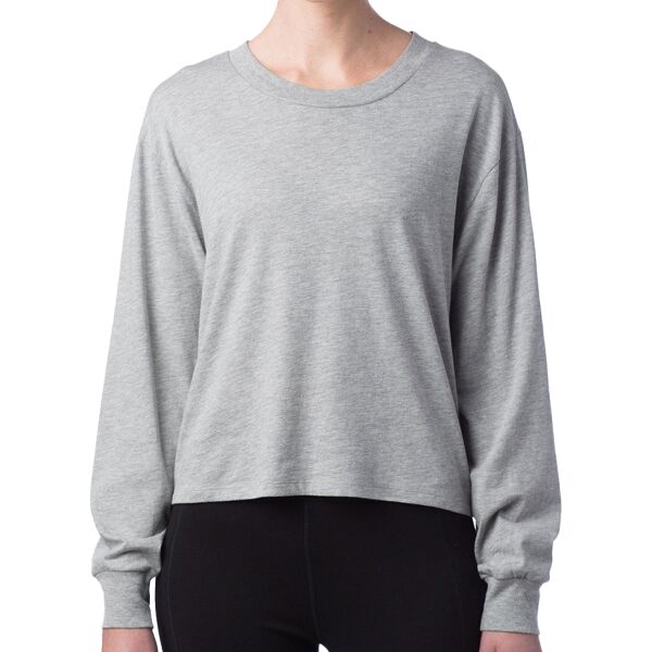 Ladies' Main Stage Long-Sleeve CVC Cropped T-Shirt Thumbnail