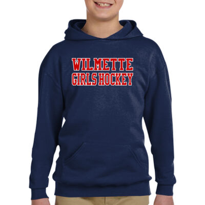 Youth Girls Navy Pullover Hoodie Thumbnail